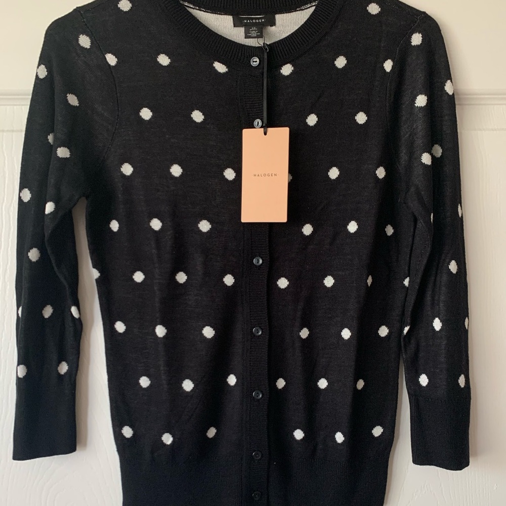 Halogen Polka Dot Cardigan size XS